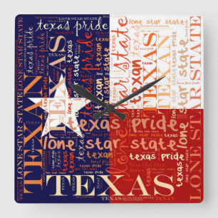 Texas Square Wall Clock
