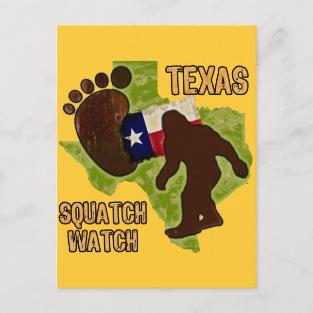 Texas Squatch Watch Postcard (Front)