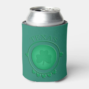 Texas St Patrick’s Irish Shamrock Can Cooler