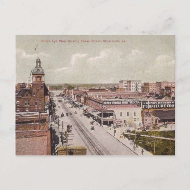 Texas St., Shreveport, Louisiana Vintage Postcard (Front)