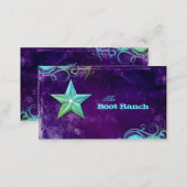 Texas Star Business Card Purple Blue Jewelry (Front/Back)
