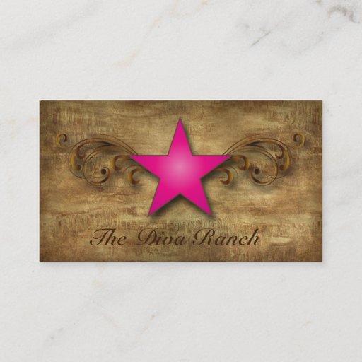 Customizable Texas Star Business Card Suede Pink Swirls