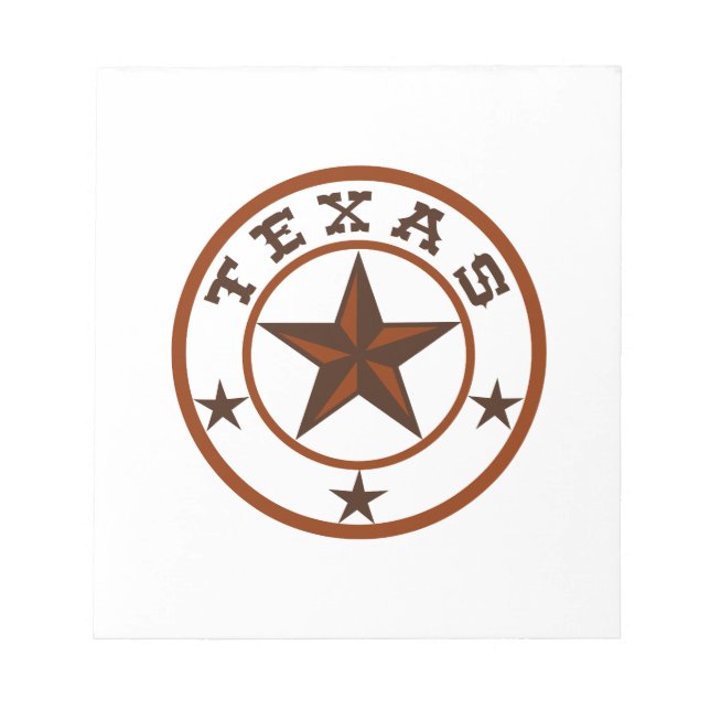 TEXAS STAR EMBLEM NOTEPAD (Front)
