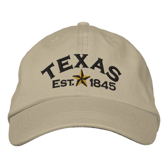 Texas Star Embroidered Baseball Cap (Front)