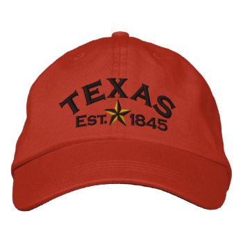 Texas Star Embroidered Baseball Cap by AmericanStyle at Zazzle