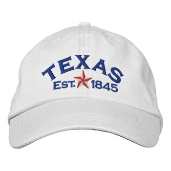 Texas Star Embroidered Baseball Cap by AmericanStyle at Zazzle