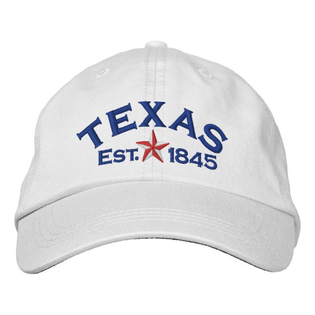 Texas Star Embroidered Baseball Cap (Front)