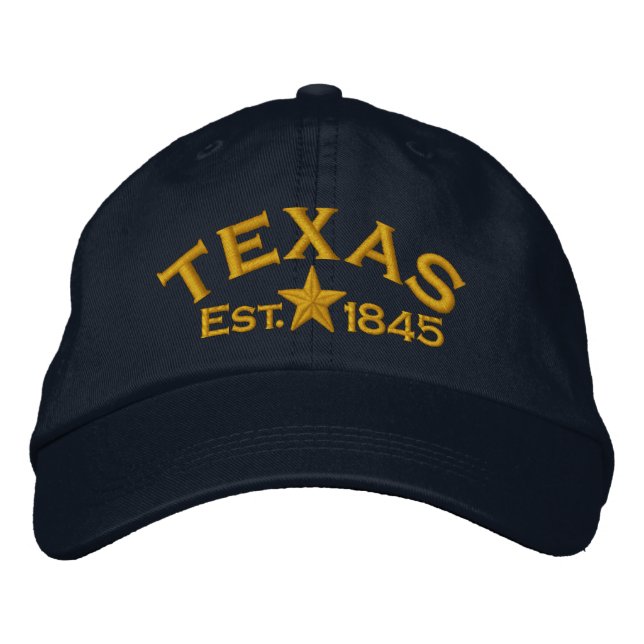 Texas Star Embroidered Baseball Hat (Front)
