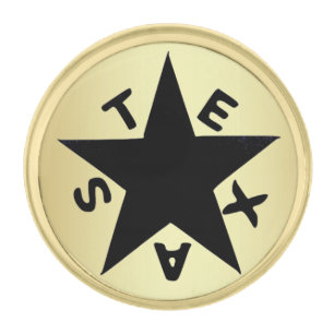 Texas Star Gold Finish Lapel Pin