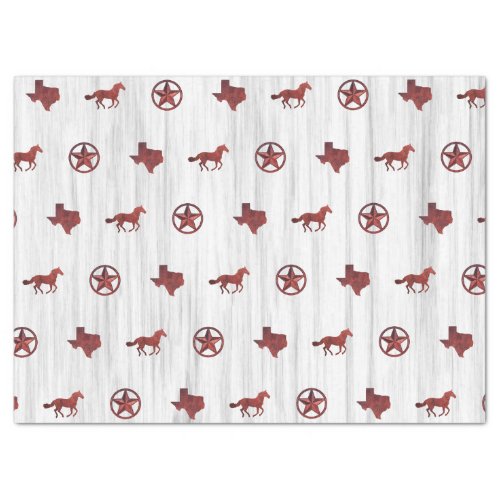 Texas Star  Horse Pattern Tissue Paper