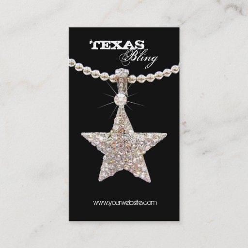 Customizable Texas Star Jewelry Business Card Fashion
