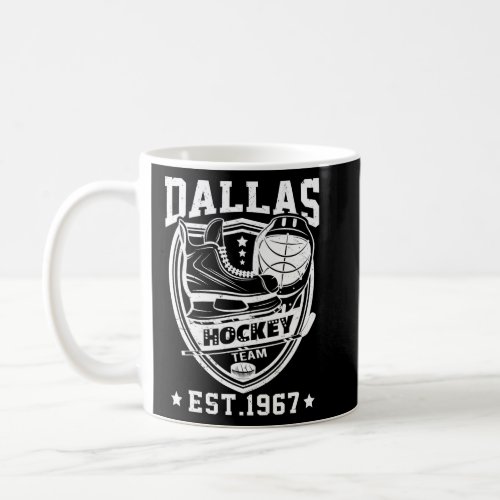 Texas Star Sticks Funny Hockey Team Vintage Est 19 Coffee Mug