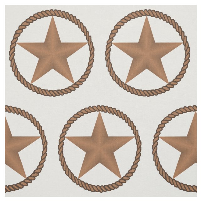 Texas Star With Rope Border   ANY COLOR Fabric (Swatch)