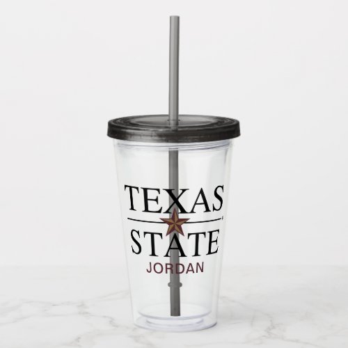 Texas State Academic Mark Acrylic Tumbler