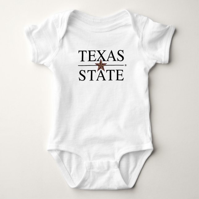 Texas State Academic Mark Baby Bodysuit (Front)