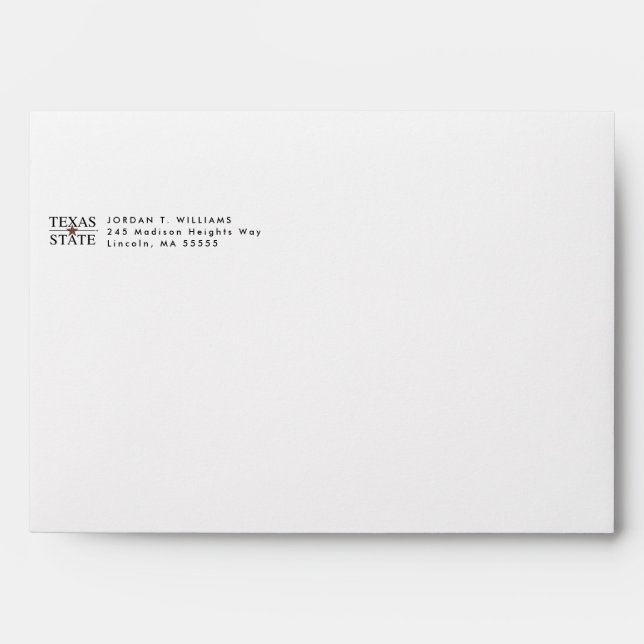 Texas State Academic Mark Envelope (Front)