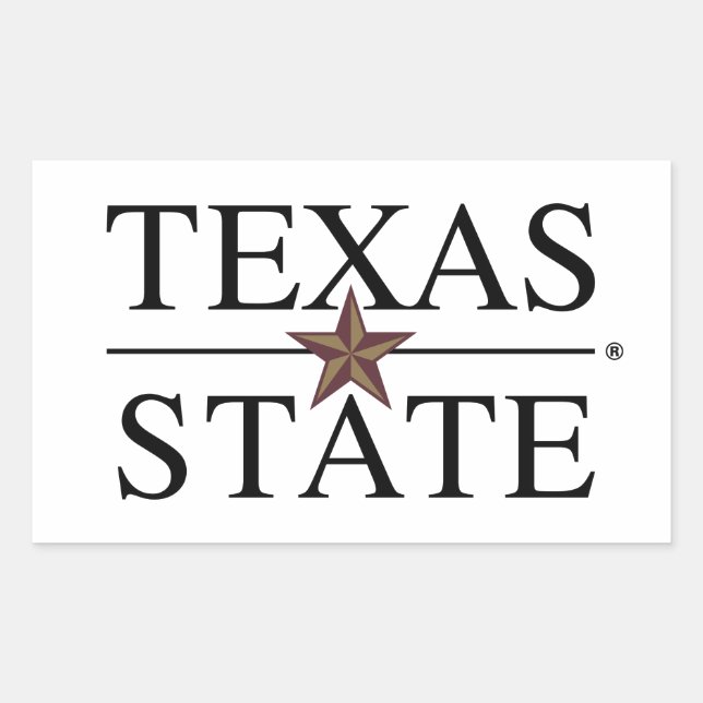 Texas State Academic Mark Rectangular Sticker (Front)