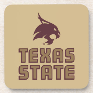 Texas State and Supercat Beverage Coaster