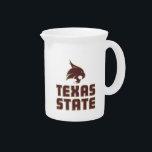 Texas State and Supercat Beverage Pitcher<br><div class="desc">Check out these new Texas State University designs! Show off your TSU Bobcats pride with these new Texas State products. These make perfect gifts for the Bobcats student, alumni, family, friend or fan in your life. All of these Zazzle products are customizable with your name, class year, or club. Go...</div>