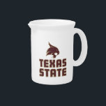 Texas State and Supercat Beverage Pitcher<br><div class="desc">Check out these new Texas State University designs! Show off your TSU Bobcats pride with these new Texas State products. These make perfect gifts for the Bobcats student, alumni, family, friend or fan in your life. All of these Zazzle products are customizable with your name, class year, or club. Go...</div>