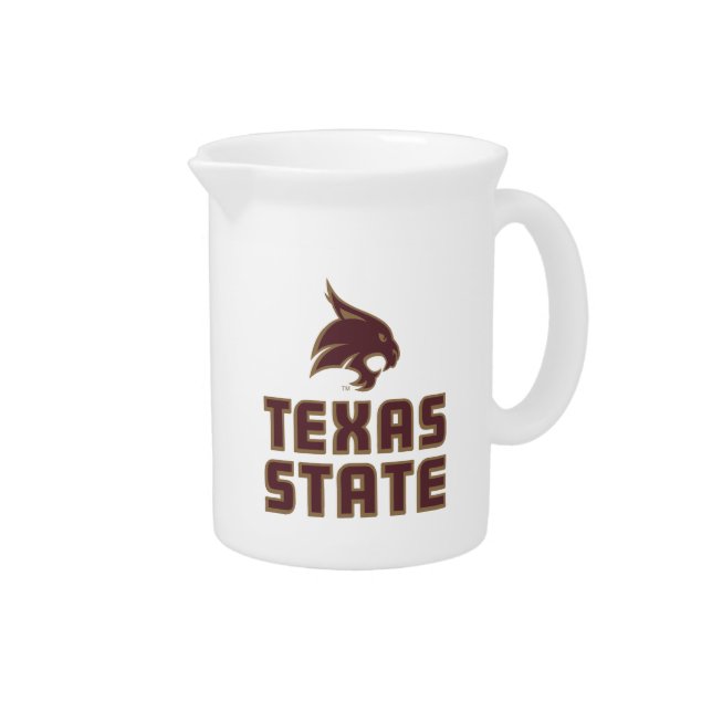 Texas State and Supercat Beverage Pitcher (Right)