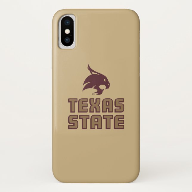 Texas State and Supercat Case-Mate iPhone Case (Back)