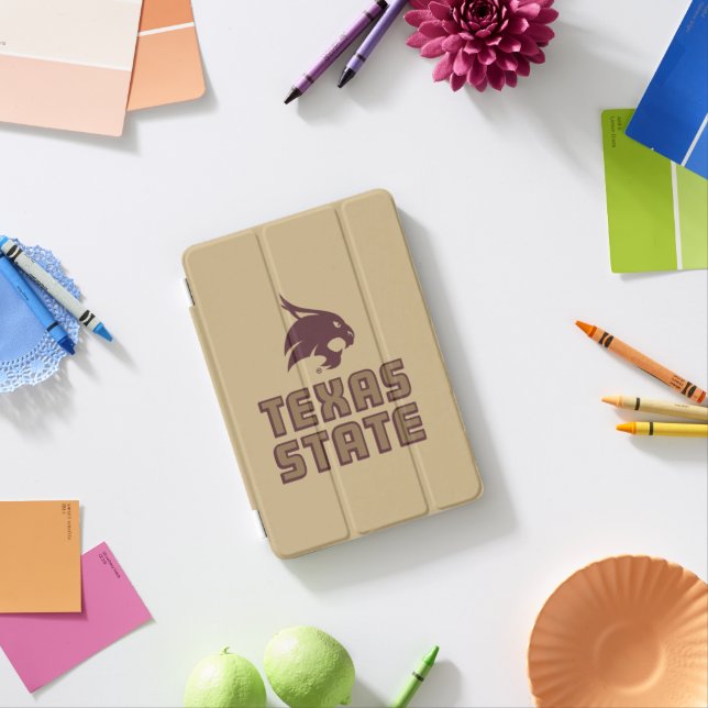 Texas State and Supercat iPad Mini Cover (In Situ)