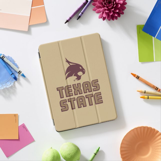 Texas State and Supercat iPad Pro Cover (Desk)