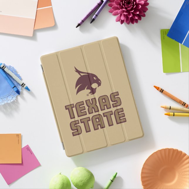 Texas State and Supercat iPad Smart Cover (In Situ)