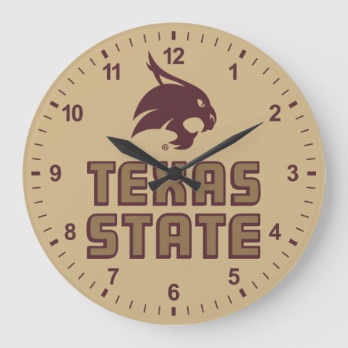 Texas State and Supercat Large Clock