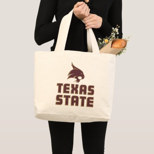 Texas State and Supercat Large Tote Bag