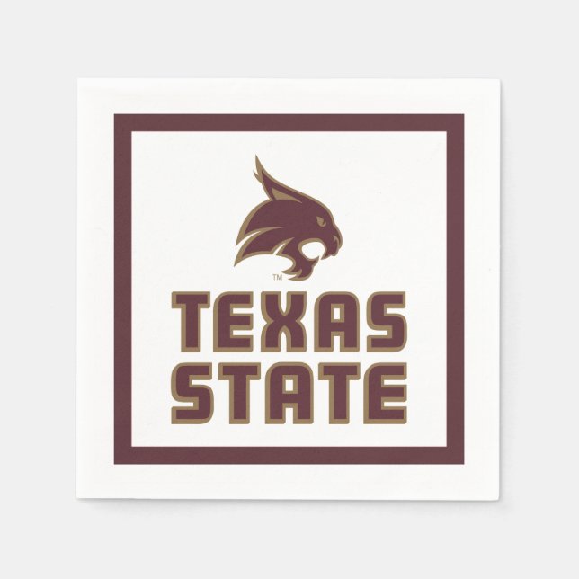 Texas State and Supercat Napkins (Front)