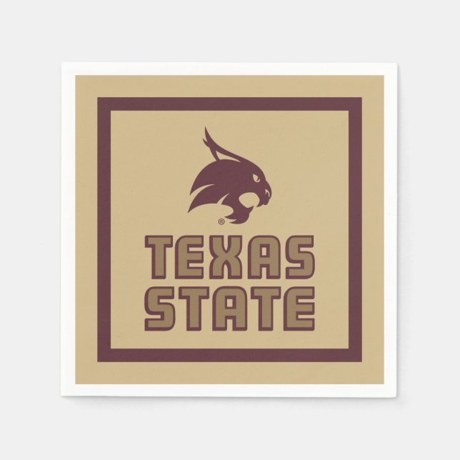 Texas State and Supercat Napkins (Front)