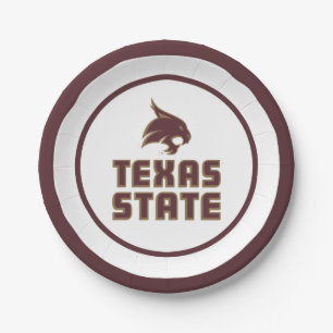 Texas State and Supercat Paper Plates