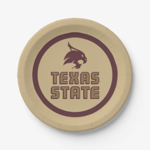 Texas State and Supercat Paper Plates