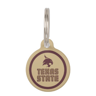 Texas State and Supercat Pet ID Tag