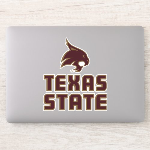 Texas State and Supercat Sticker