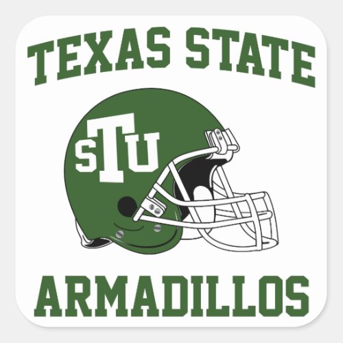 Texas State Armadillos Square Sticker