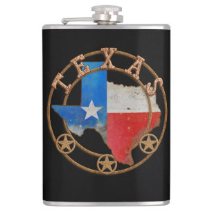 Texas State Barn Art Flask