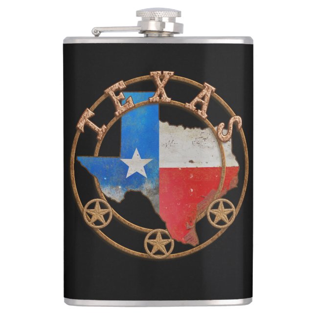 Texas State Barn Art Flask (Front)