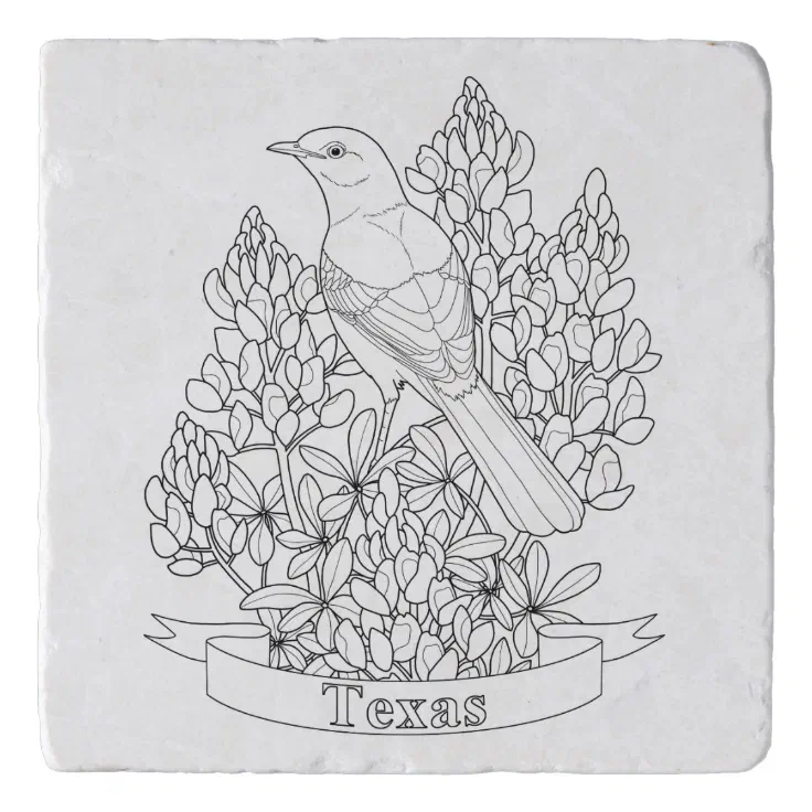 state bird and flower coloring pages