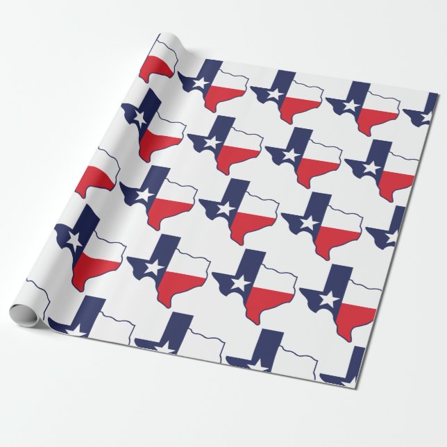 Texas State Birthday Wrapping Paper (Unrolled)