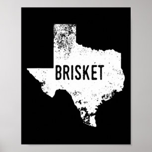 Texas State Brisket Shirt Tx Love Home Bbq Distres Poster