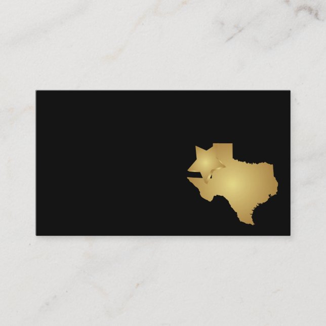 Texas State Business Card Metallic Gold (Front)