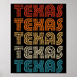 Texas State Country Retro Vintage For Men Women Yo Poster