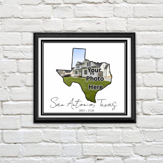 Texas State Custom Photo PCS Gift Poster