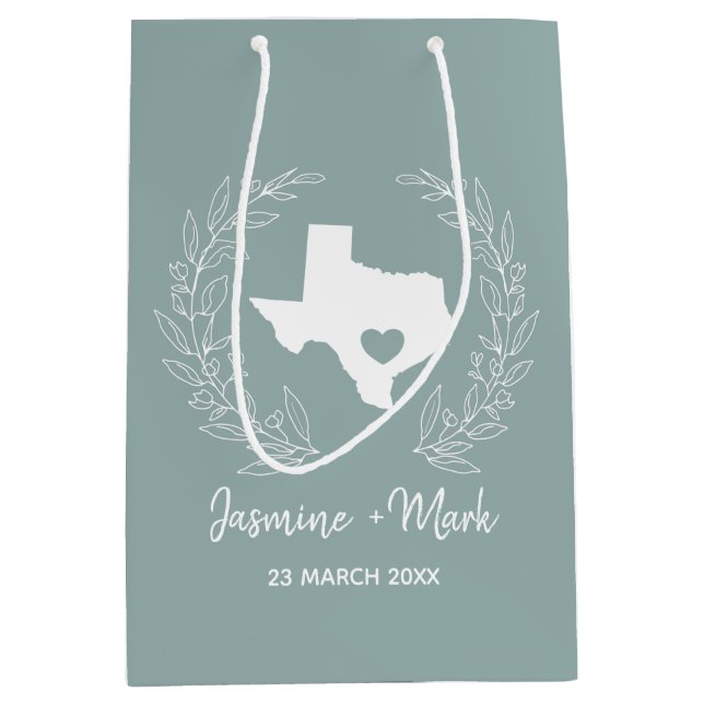  Texas state destination wedding favors  Medium Gift Bag (Front)