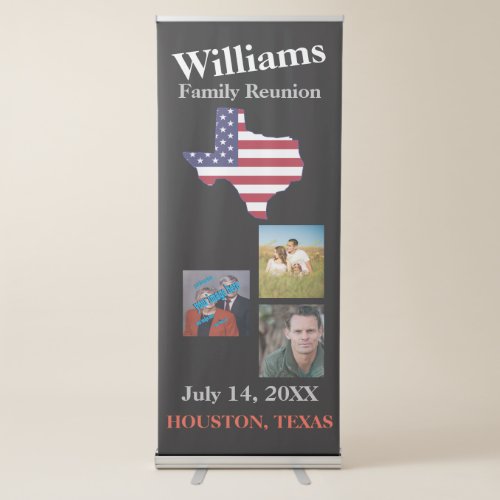 TEXAS STATE Family Reunion Create Your Own Retractable Banner