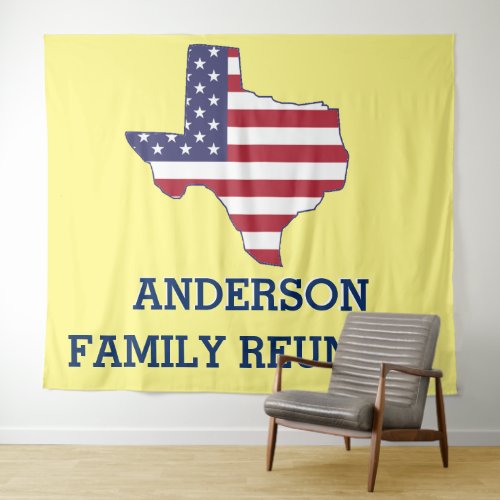 TEXAS STATE FAMILY REUNION Monogram Dazzling Tapestry