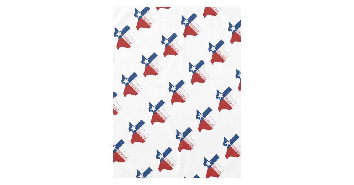 Texas State Flag and Map Tablecloth Zazzle